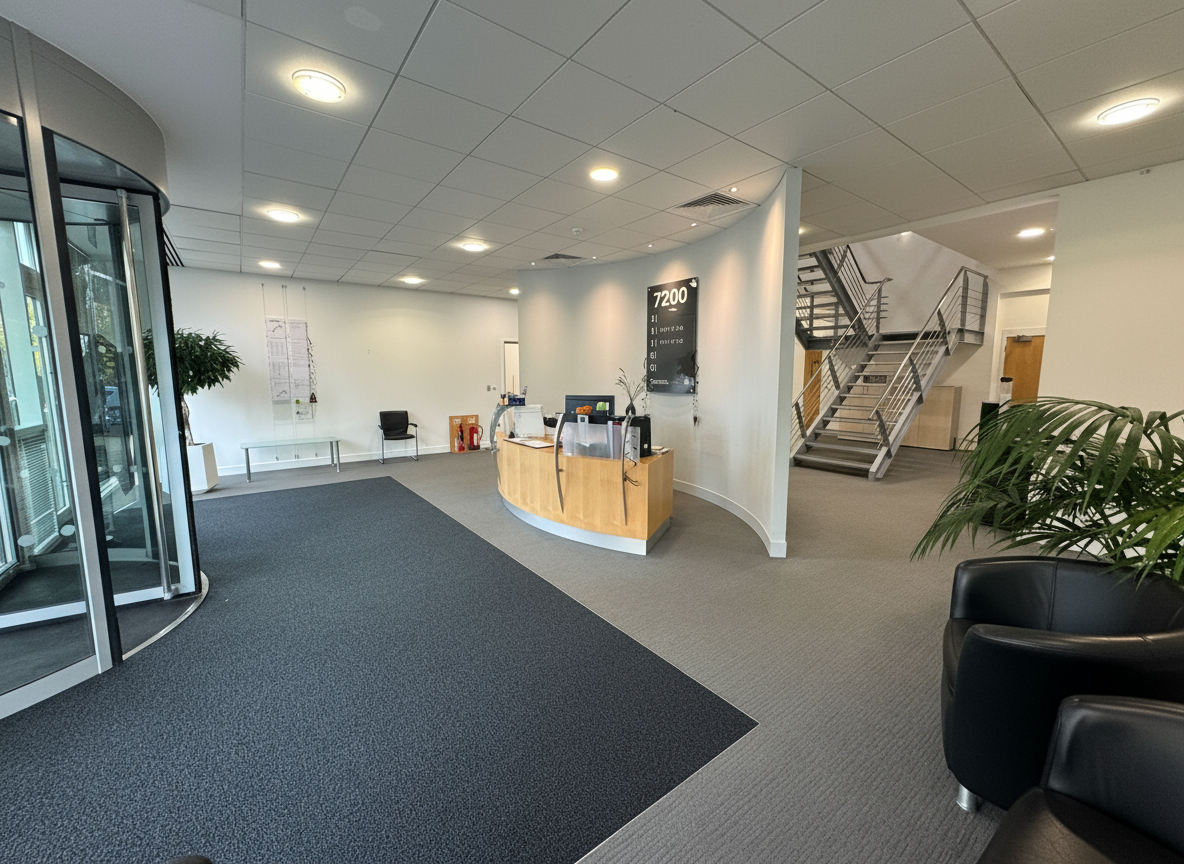 Commercial office reception area