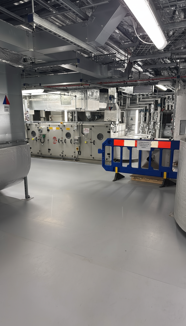 Commercial AHU plant room